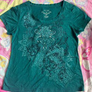 Girly grunge blue top